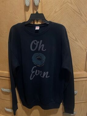 F496 black donut sweatshirt size large